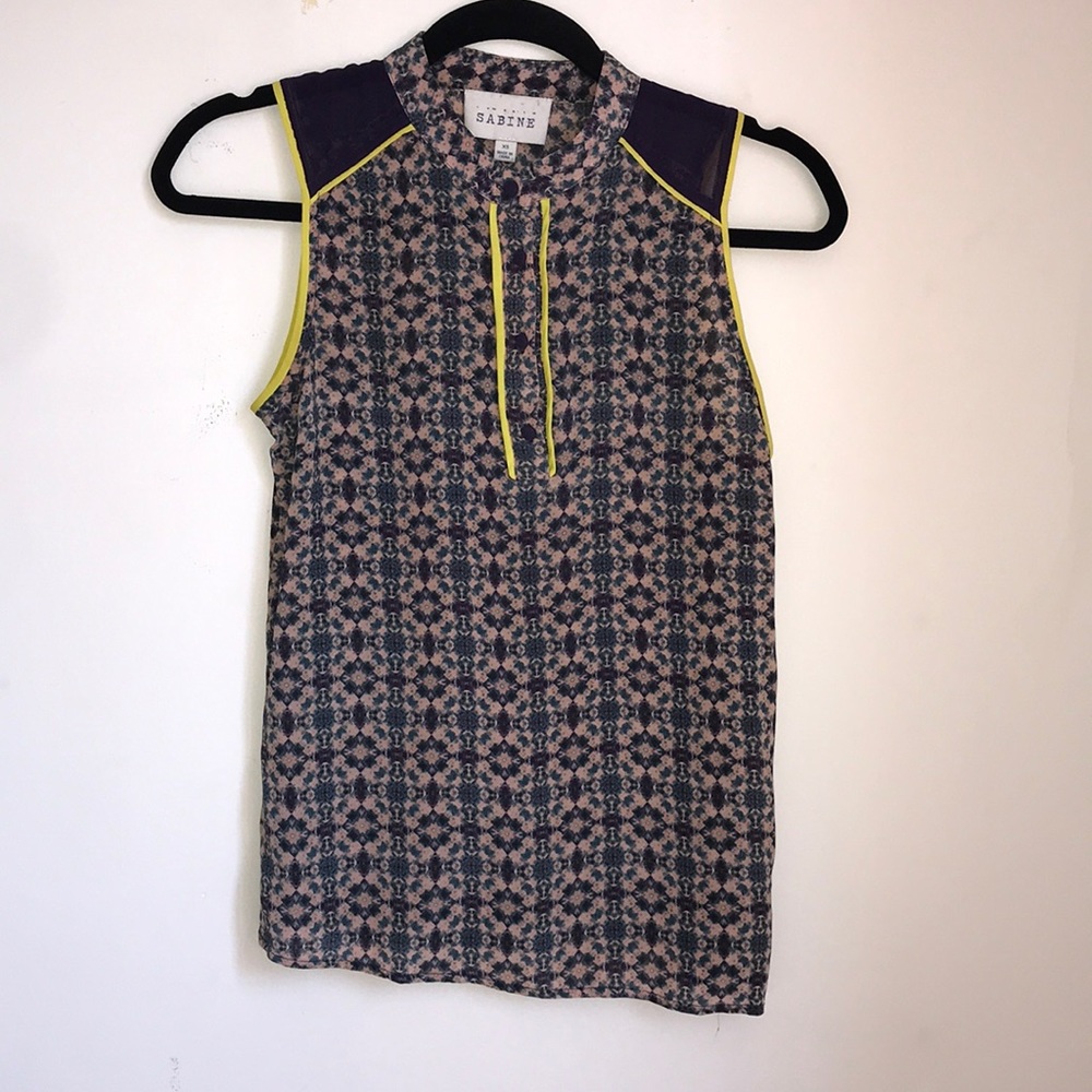 Silk sleeveless top
